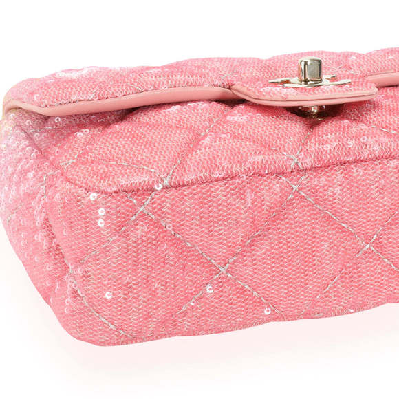 Chanel Pink Ombré Sequin Mini Flap Bag - Picture 6 of 8